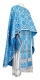 Greek Priest vestments - Nicholaev rayon brocade S3 (blue-silver), Standard design