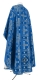 Greek Priest vestment -  Iveron rayon brocade S3 (blue-silver) (back), Standard design