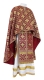 Greek Priest vestments - Mirgorod rayon brocade S3 (claret-gold), Standard design