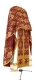 Greek Priest vestment -  Vine Switch rayon brocade S3 (claret-gold), Standard design