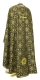 Greek Priest vestments - Salim rayon brocade S3 (black-gold) back, Standard design