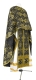 Greek Priest vestment -  Vine Switch rayon brocade S3 (black-gold), Standard design