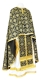 Greek Priest vestment -  Lavra rayon brocade S3 (black-gold), Standard design