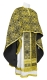 Greek Priest vestments - Nicea rayon brocade S3 (black-gold), Economy design