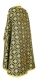 Greek Priest vestment -  Lavra rayon brocade S3 (black-gold) (back), Standard design
