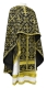 Greek Priest vestments - Soloun rayon brocade S3 (black-gold), Standard design