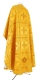 Greek Priest vestment -  Iveron rayon brocade S3 (yellow-gold) (back), Standard design