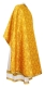 Greek Priest vestment -  Kazan rayon brocade S3 (yellow-gold) (back), Economy design