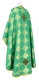 Greek Priest vestments - Kolomna rayon brocade S3 (green-gold) back, Standard design