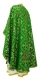 Greek Priest vestments - Soloun rayon brocade S3 (green-gold) back, Standard design