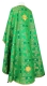 Greek Priest vestment -  Iveron rayon brocade S3 (green-silver) (back), Standard design