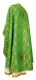 Greek Priest vestments - Nicholaev rayon brocade S3 (green-gold) back, Standard design