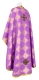 Greek Priest vestments - Kolomna rayon brocade S3 (violet-gold) back, Standard design