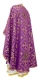 Greek Priest vestments - Soloun rayon brocade S3 (violet-gold) back, Standard design