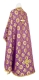 Greek Priest vestments - Myra Lycea rayon brocade S3 (violet-gold) back, Standard design