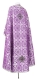 Greek Priest vestment -  Zlatoust rayon brocade S3 (violet-silver) (back), Economy design