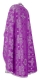 Greek Priest vestments - Iveron rayon brocade S3 (violet-silver) back, Standard design