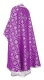 Greek Priest vestments - Lavra rayon brocade S3 (violet-silver) back, Standard design