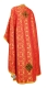 Greek Priest vestments - Vasilia rayon brocade S3 (red-gold) back, Economy design