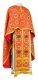 Greek Priest vestments - Vasilia rayon brocade S3 (red-gold), Economy design