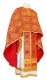 Greek Priest vestments - Nicea rayon brocade S3 (red-gold), Economy design