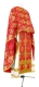 Greek Priest vestment -  Vine Switch rayon brocade S3 (red-gold), Standard design