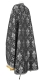 Greek Priest vestment -  Vine Switch rayon brocade S3 (black-silver) (back), Standard design