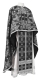 Greek Priest vestments - Iveron rayon brocade S3 (black-silver), Standard design