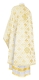 Greek Priest vestments - Mirgorod rayon brocade S3 (white-gold) back, Standard design