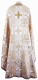 Greek Priest vestment -  Iveron rayon brocade S3 (white-gold) back, Standard design