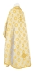 Greek Priest vestments - Myra Lycea rayon brocade S3 (white-gold) back, Standard design