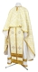 Greek Priest vestment -  Vilno rayon brocade S3 (white-gold), Economy design