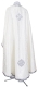 Greek Priest vestment -  Vasiliya rayon brocade S3 (white-gold) (back), Economy design