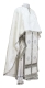 Greek Priest vestments - Myra Lycea rayon brocade S3 (white-silver), Standard design