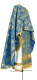 Greek Priest vestment -  Pskov rayon brocade S4 (blue-gold), Standard design