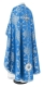 Greek Priest vestment -  Ouglich rayon brocade S4 (blue-silver) (back), Standard design