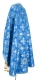 Greek Priest vestment -  Pskov rayon brocade S4 (blue-silver) (back), Standard design