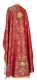Greek Priest vestment -  Pochaev rayon brocade S4 (claret-gold) (back), Standard design