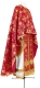 Greek Priest vestment -  Pskov rayon brocade S4 (claret-gold), Standard design