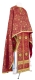 Greek Priest vestment -  Pochaev rayon brocade S4 (claret-gold), Standard design