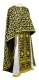 Greek Priest vestments - Cappadocia rayon brocade S4 (black-gold), Standard design
