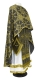 Greek Priest vestment -  Ouglich rayon brocade S4 (black-gold), Standard design