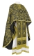 Greek Priest vestments - Rostov rayon brocade S4 (black-gold), Standard design