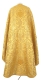Greek Priest vestment -  Prestol rayon brocade S4 (yellow-gold) (back), Standard design