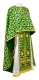 Greek Priest vestments - Cappadocia rayon brocade S4 (green-gold), Standard design
