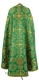 Greek Priest vestment -  Carpathian rayon brocade S4 (green-gold) back, Standard design