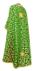 Greek Priest vestments - Cappadocia rayon brocade S4 (green-gold) back, Standard design