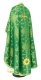 Greek Priest vestment -  Ouglich rayon brocade S4 (green-gold) (back), Standard design