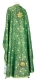 Greek Priest vestment -  Pochaev rayon brocade S4 (green-gold) (back), Standard design