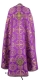 Greek Priest vestment -  Carpathian rayon brocade S4 (violet-gold) (back), Standard design